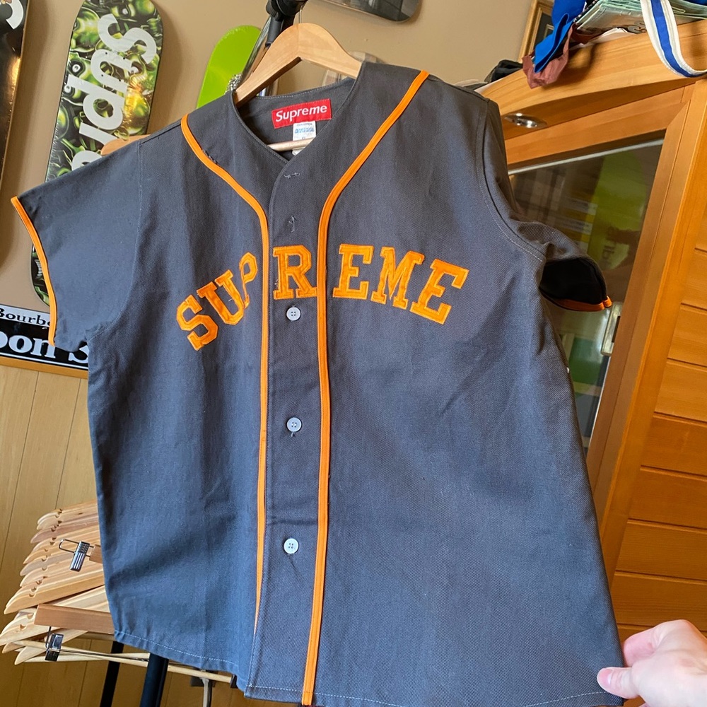SUPREME's first baseball jersey vintage RARE - Picture 3 of 11